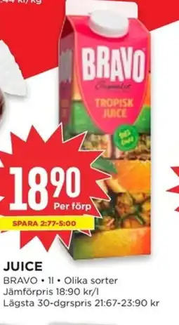 Willys BRAVO Juice erbjuda