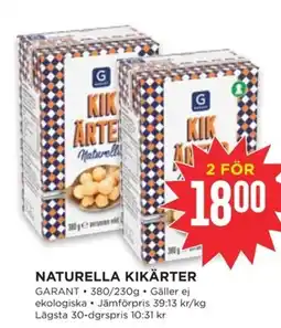 Willys Garant Naturella kikärter erbjuda