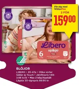 Willys Libero Blöjor erbjuda