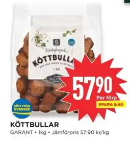 Willys Garant Köttbullar erbjuda