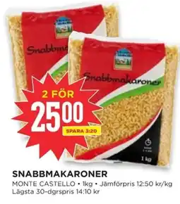Willys Monte Castello Snabbmakaroner erbjuda