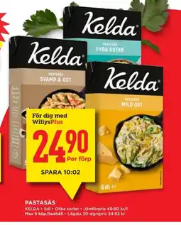 Willys Kelda Pastasås erbjuda
