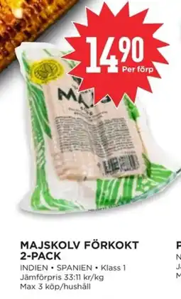 Willys Majskolv förkokt 2-pack erbjuda