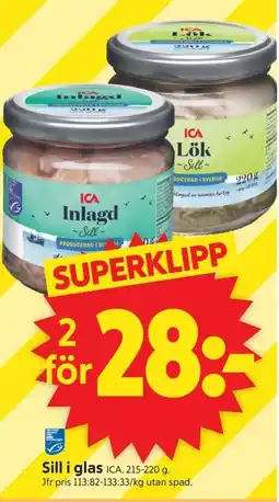 ICA Supermarket ICA Sill i glas erbjuda