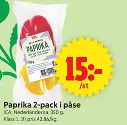 ICA Supermarket ICA Paprika 2-pack i påse erbjuda