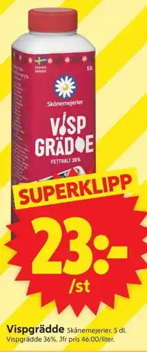 ICA Supermarket Skånemejerier Vispgrädde erbjuda