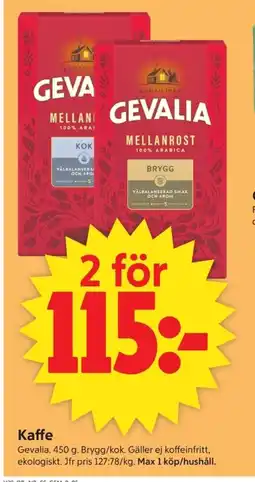 ICA Supermarket Gevalia Kaffe erbjuda