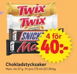 ICA Supermarket Mars Chokladstycksaker erbjuda