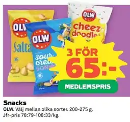 Coop OLW Snacks erbjuda
