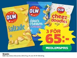 Coop OLW Snacks erbjuda