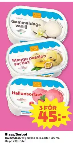 Coop Triumf Glass/Sorbet erbjuda