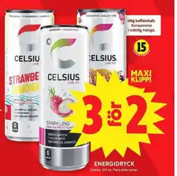 ICA Maxi CELSIUS Energidryck erbjuda