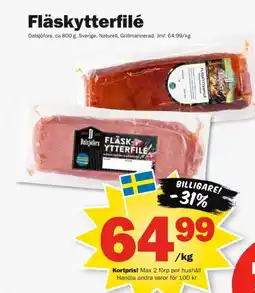 Pekås Fläskytterfilé erbjuda