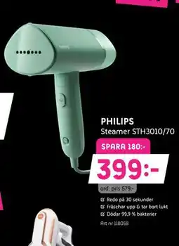Elon PHILIPS Steamer STH3010/70 erbjuda