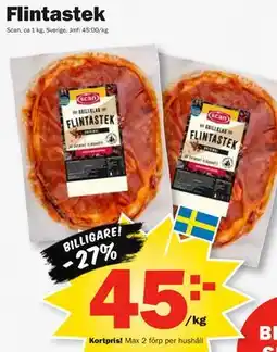 Pekås Flintastek, Medlemspris erbjuda