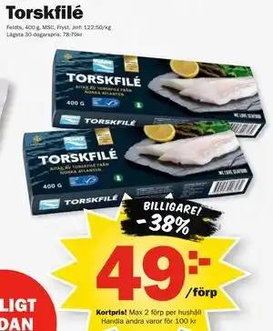 Pekås Torskfilé, Medlemspris erbjuda