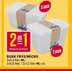 ÖoB BURK FRYS/MICRO erbjuda