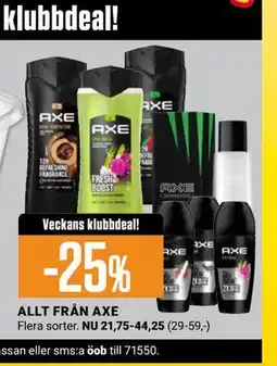 ÖoB ALLT FRÅN AXE, Medlemspris erbjuda