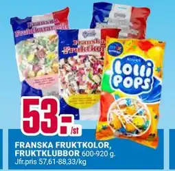 ÖoB FRANSKA FRUKTKOLOR, FRUKTKLUBBOR erbjuda