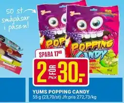 ÖoB YUMS POPPING CANDY erbjuda