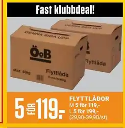 ÖoB FLYTTLÅDOR, Medlemspris erbjuda