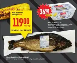 Willys VARMRÖKT REGNBÅGSLAX, Medlemspris erbjuda