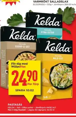Willys PASTASÅS, Medlemspris erbjuda