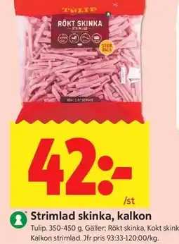 ICA Kvantum Strimlad skinka, kalkon erbjuda