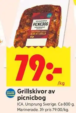 ICA Kvantum Grillskivor av picnicbog erbjuda