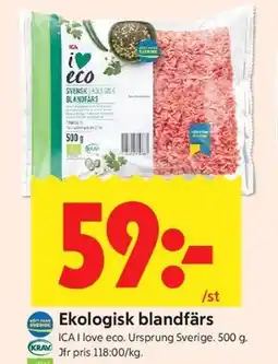 ICA Kvantum Ekologisk blandfärs erbjuda