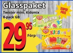 Supergrossen Glasspaket erbjuda