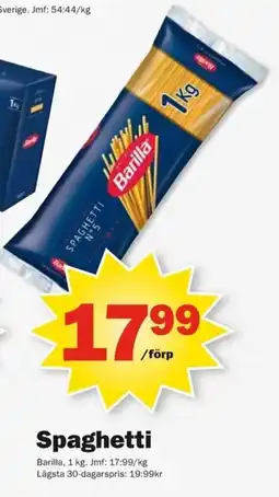 Pekås Spaghetti erbjuda