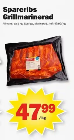 Pekås Spareribs Grillmarinerad erbjuda