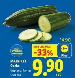 Lidl Matriket Gurka erbjuda