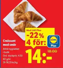 Lidl Croissant med smör erbjuda