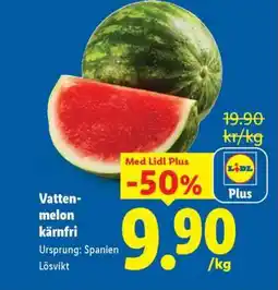Lidl Vattenmelon kärnfri erbjuda