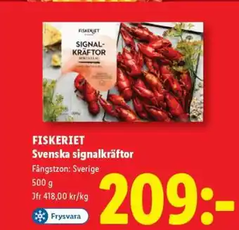 FISKERIET Svenska signalkräftor