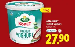 Lidl Arla köket turkisk yoghurt erbjuda