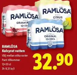 Lidl Ramlösa Kolsyrat Vatten erbjuda