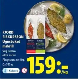 Lidl FJORD FISKURSSON Ugnsbakad makrill erbjuda