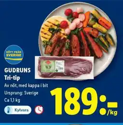 Lidl GUDRUNS Tri-tip erbjuda