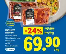 Lidl MATRIKET Fläskkarré erbjuda