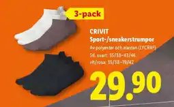Lidl CRIVIT Sport-/sneakersstrumpor erbjuda