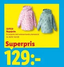 Lidl LUPILU Regnjacka erbjuda