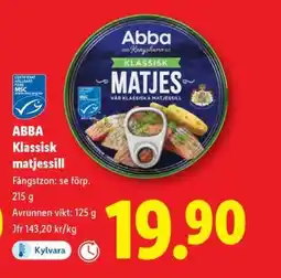 Lidl Abba Klassisk matjessill erbjuda