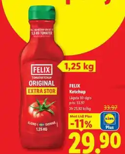 Lidl Felix ketchup erbjuda