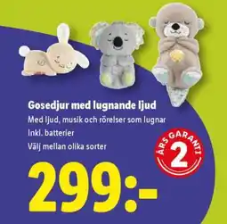 Lidl Gosedjur med lugnande ljud erbjuda