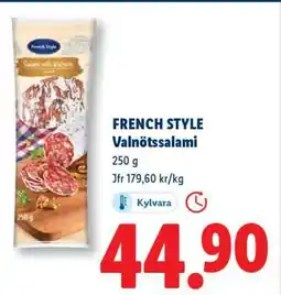 Lidl French Style Valnötssalami erbjuda