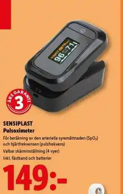 Lidl SENSIPLAST Pulsoximeter erbjuda