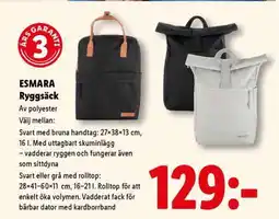 Lidl ESMARA Ryggsäck erbjuda